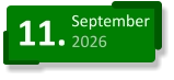 11. September 2026