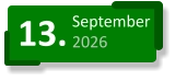 13. September 2026